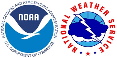 Logos for the National Oceanic and Atmospheric Administration and the National Weather Service